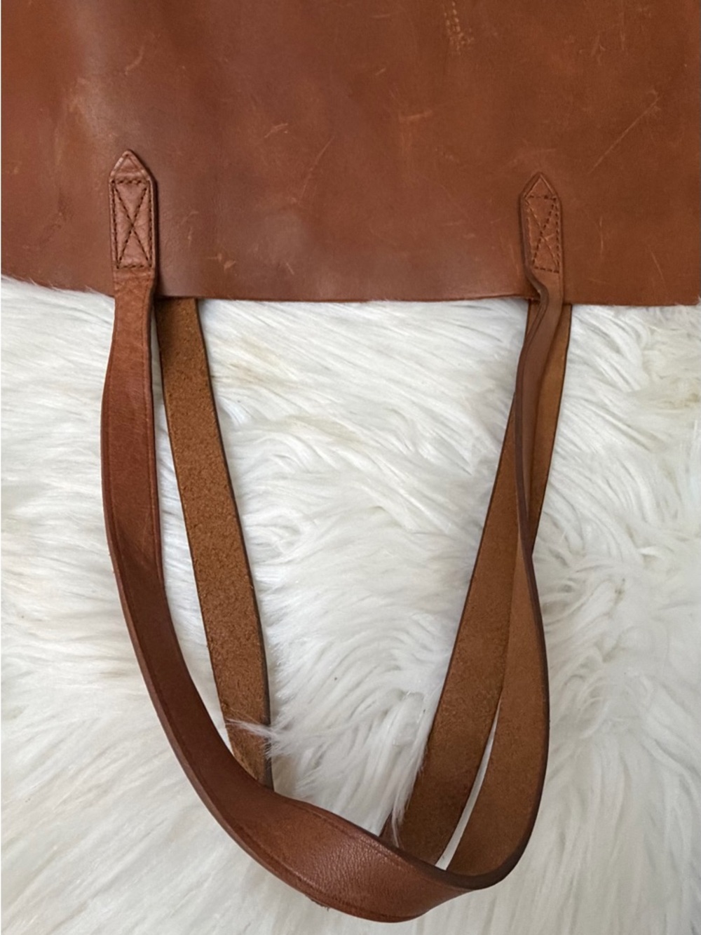 Madewell Brown Leather Tote - Classic Cognac Carryall - Picture 6 of 10